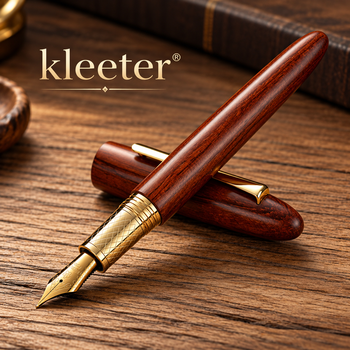 kleeter® Natural Wood Luxury Fountain Pen