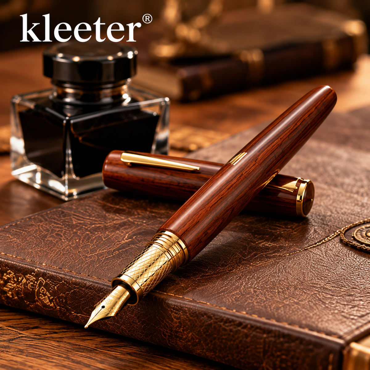 kleeter® Natural Wood Luxury Fountain Pen