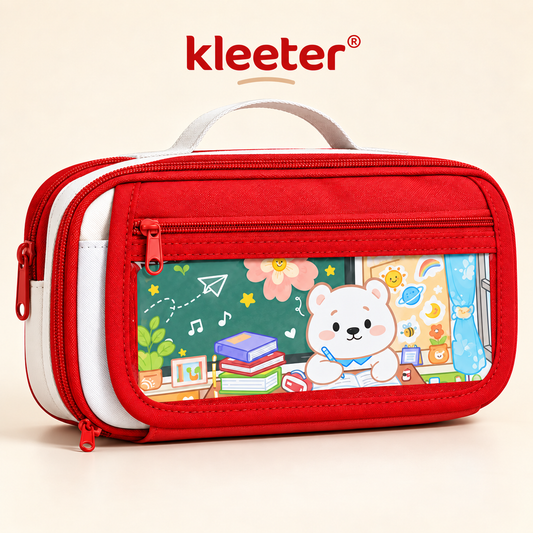 kleeter® Large Capacity Multi-Compartment Pencil Case