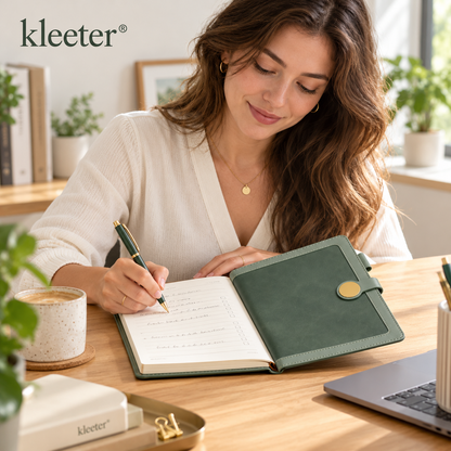 Kleeter® Elegant Leather Journal – Plan, Write & Organize in Style