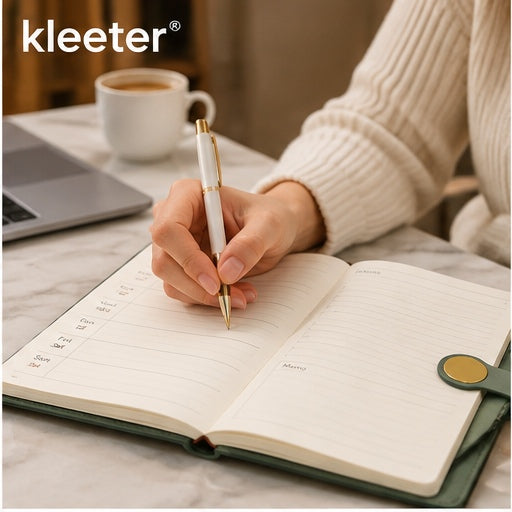 Kleeter® Elegant Leather Journal – Plan, Write & Organize in Style