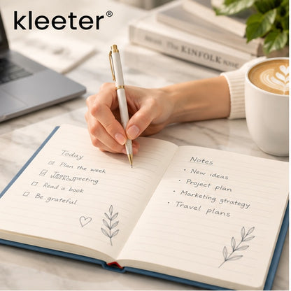 Kleeter® Minimalist Hardcover Notebook – Write, Plan & Organize Every Day