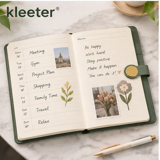 Kleeter® Elegant Leather Journal – Plan, Write & Organize in Style