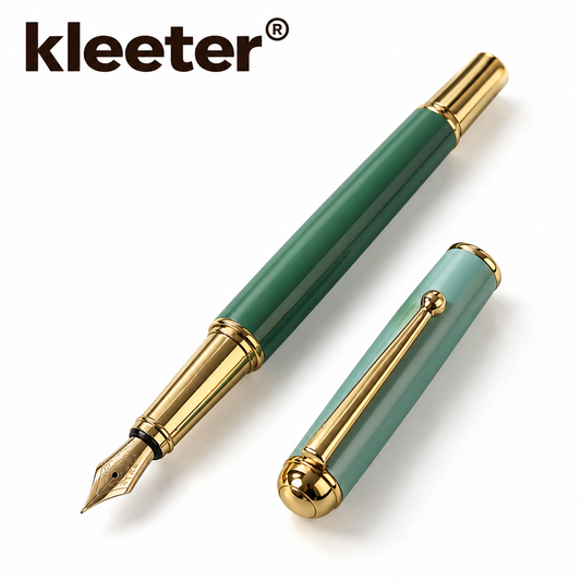 kleeter® Premium Green & Gold Fountain Pen